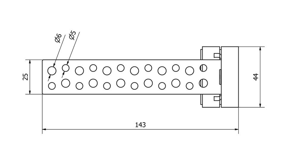 Top view technical drawing of the VT-AWS