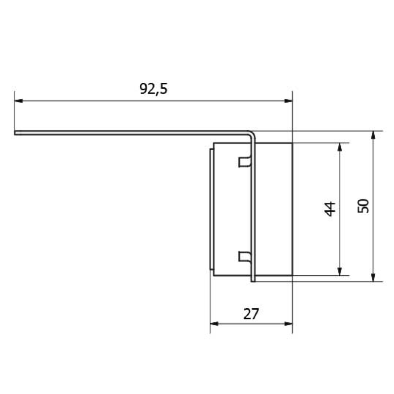 Top view technical drawing of the VT-AWS-L