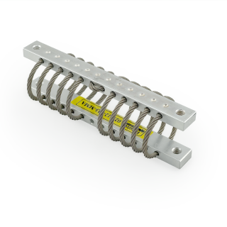 A picture of a wire rope isolator used for shock and vibration damping