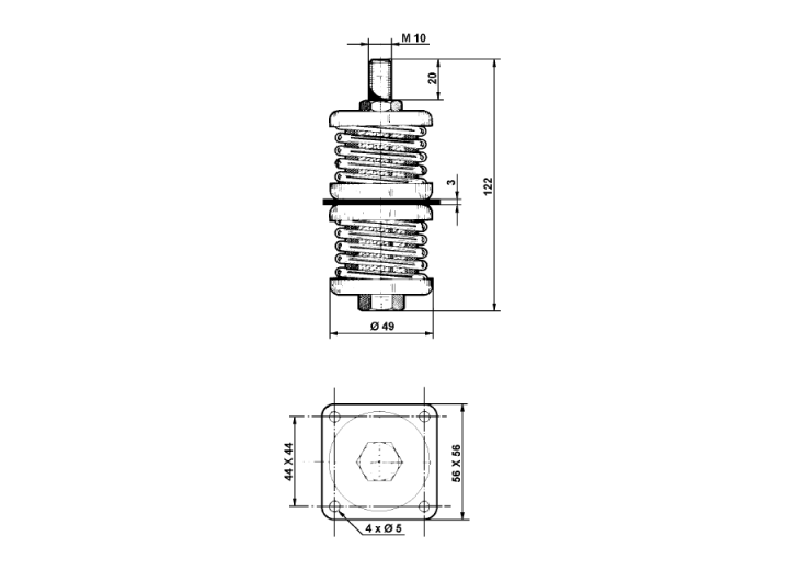 Spring Isolator VT4570 - Vibratec