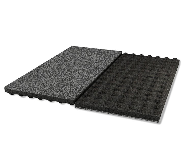 Le tapis de gymnastique Sonusfit T 110 peut être posé librement sur la dalle nue ou sur la chape. Cela permet non seulement une installation facile, mais aussi un démontage aisé.