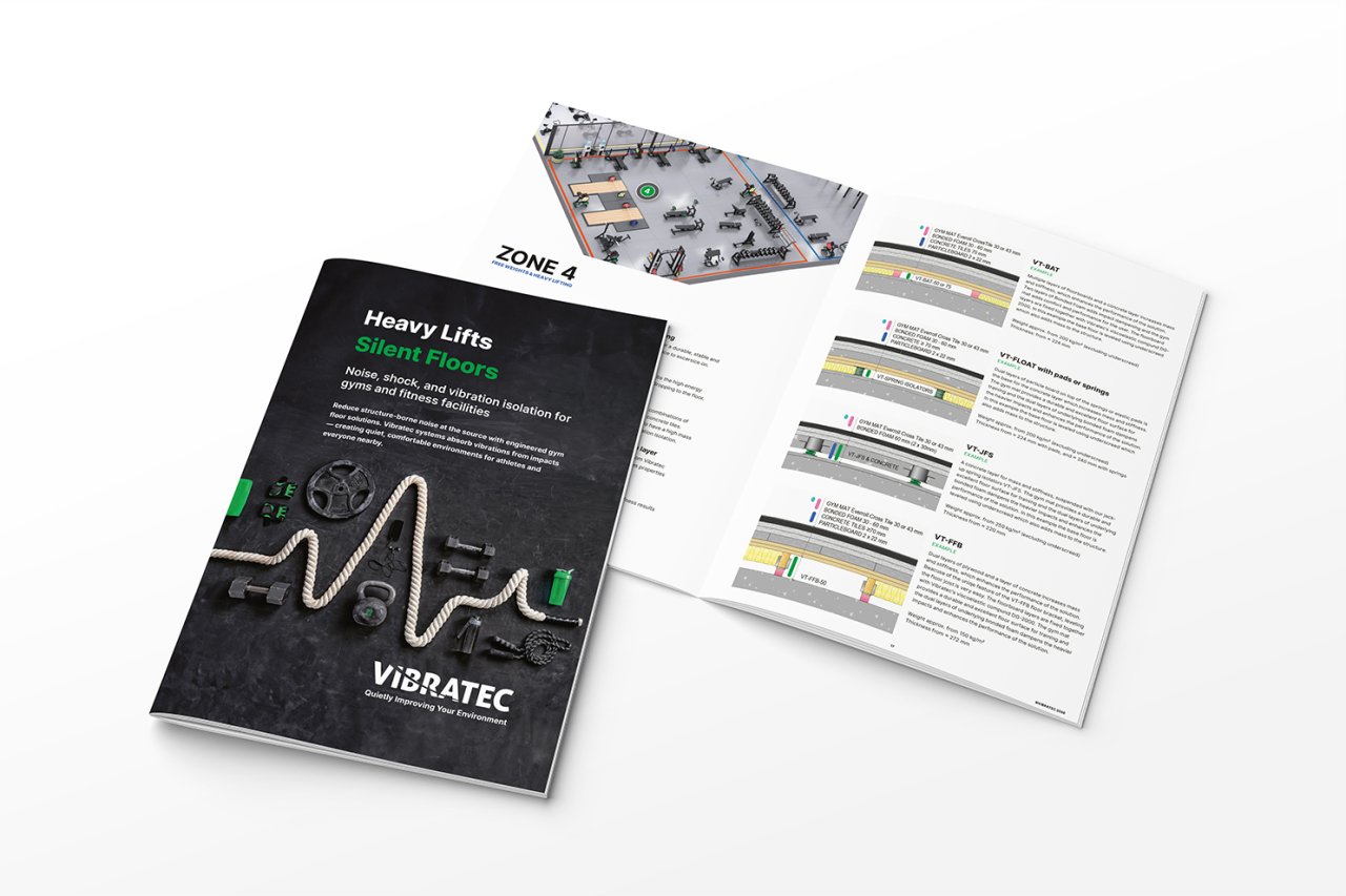 The Vibratec bochure about gym floor solutions.