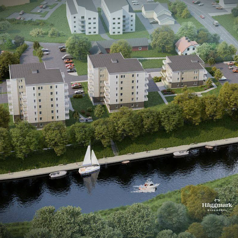Pilt uutest modulaarmajadest Älmstas, autor: Häggmark byggmodul